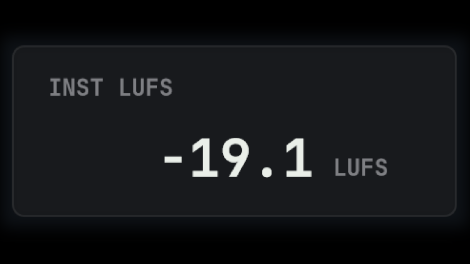 INST LUFS display