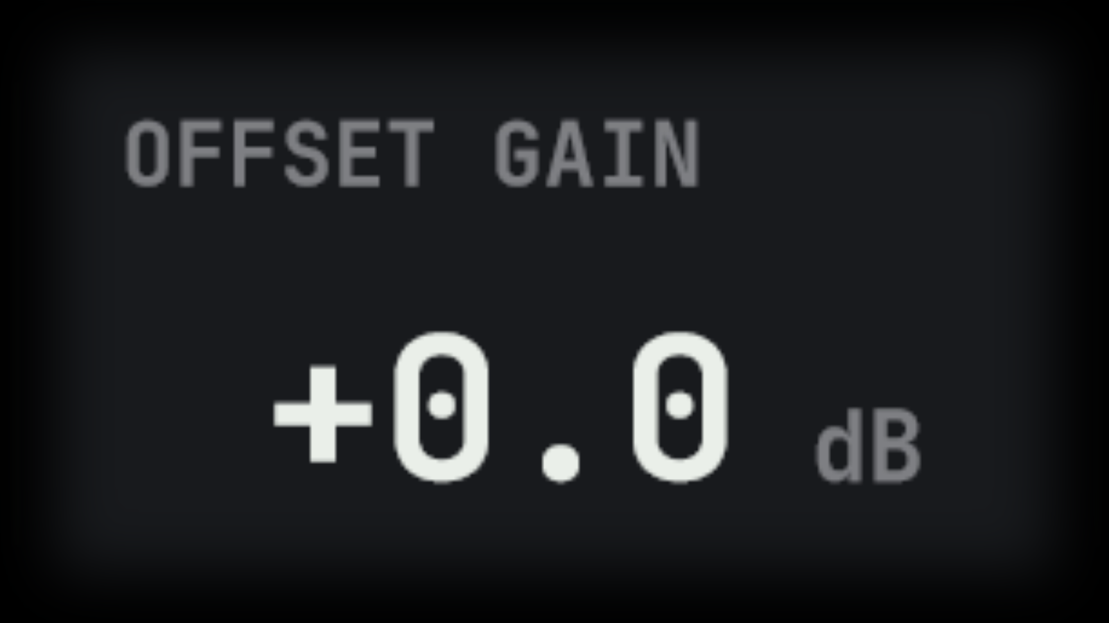 OFFSET GAIN display