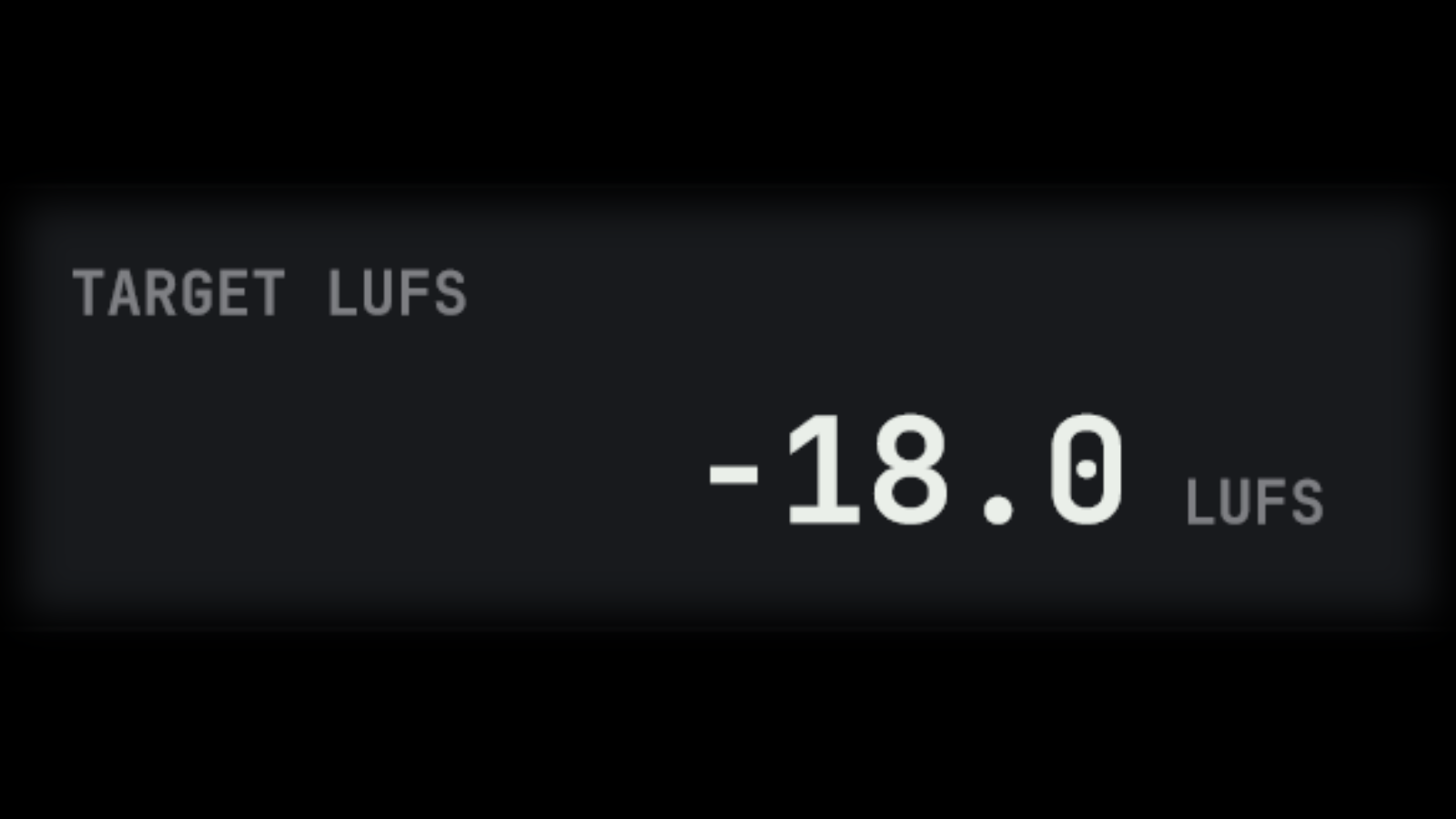 TARGET LUFS setting
