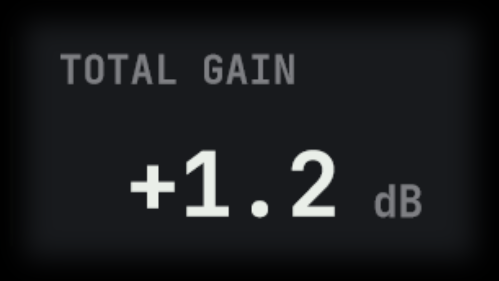 TOTAL GAIN display